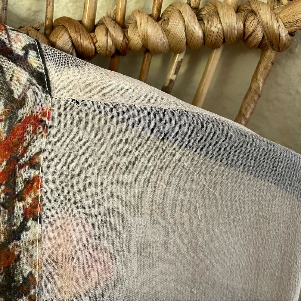 CCC Sheer Open Kimono Cardigan Asian Art To Wear Nature One Size READ B32 - Picture 14 of 14